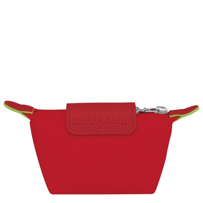 Tomato Red Men's Longchamp Le Pliage Green Coin Purses | MPVKF-6275