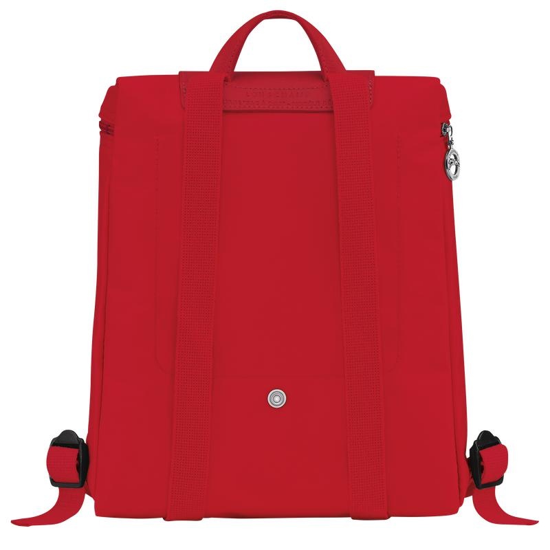 Tomato Red Men's Longchamp Le Pliage Green M Backpacks | XTOFJ-4125