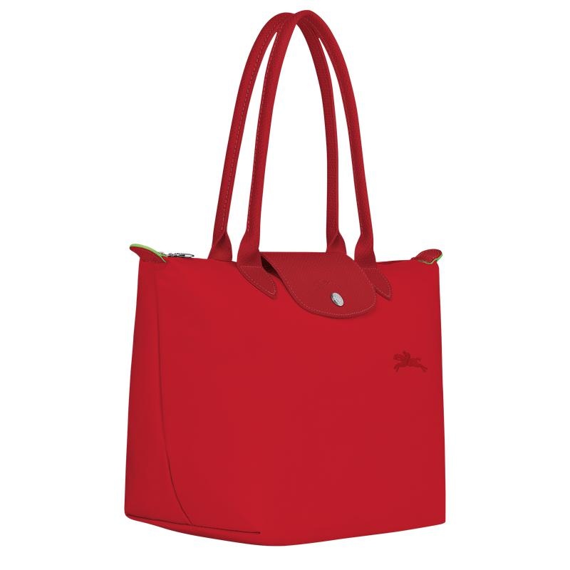 Tomato Red Women's Longchamp Le Pliage Green M Tote Bag | SGMDH-6503