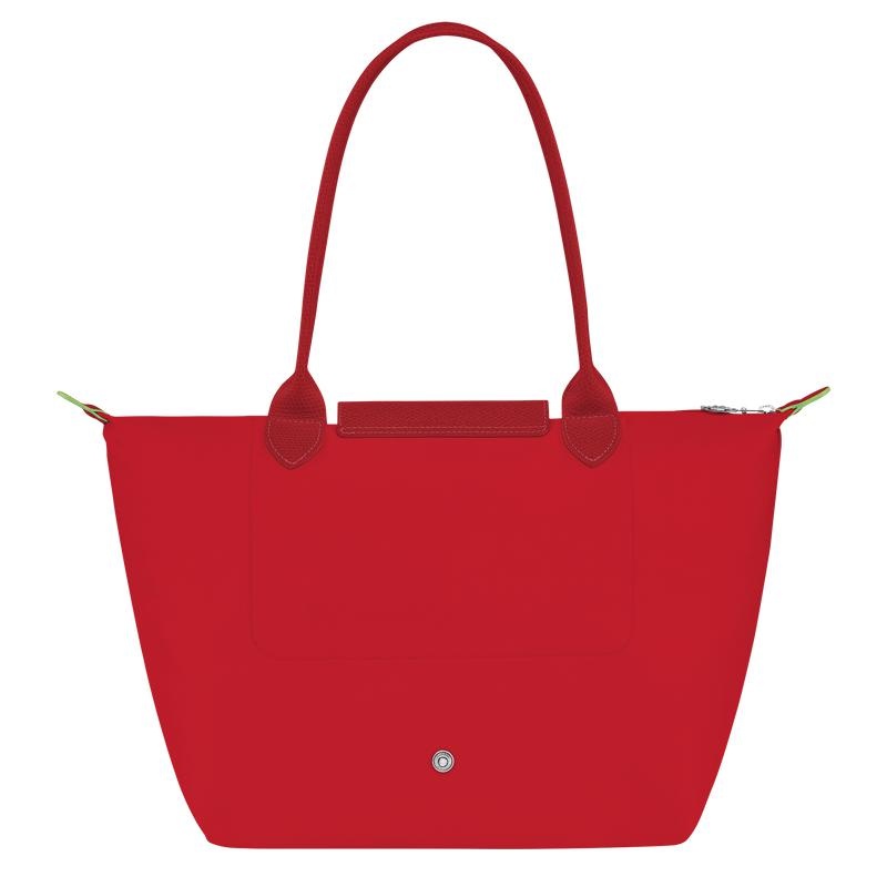 Tomato Red Women's Longchamp Le Pliage Green M Tote Bag | SGMDH-6503