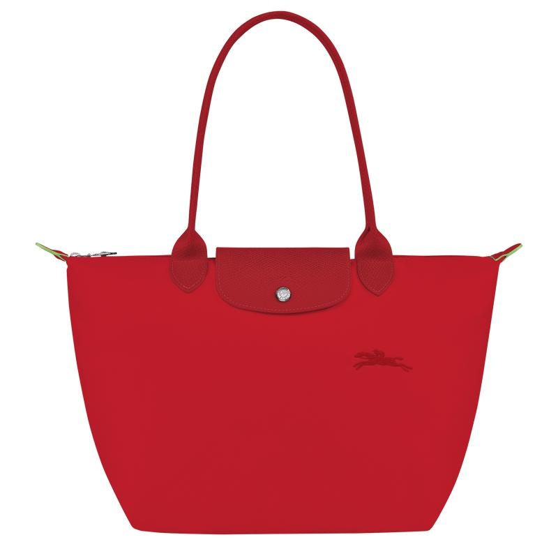 Tomato Red Women\'s Longchamp Le Pliage Green M Tote Bag | SGMDH-6503