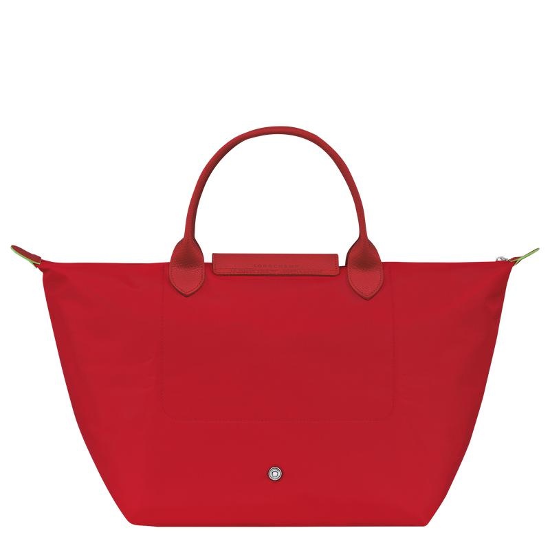 Tomato Red Women's Longchamp Le Pliage Green M Handbags | EWHBJ-1276