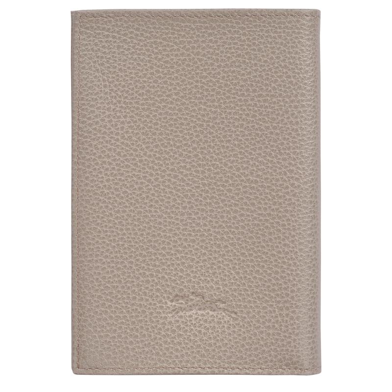 Turtledove Grey Men's Longchamp Le Foulonné Passport cover Passport Bag | MYNPZ-8731