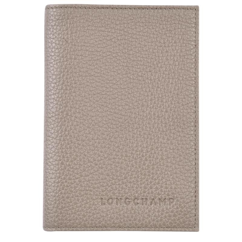 Turtledove Grey Women\'s Longchamp Le Foulonné Passport cover Passport Bag | GANQU-8201