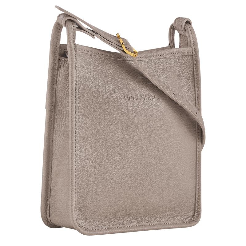 Turtledove Grey Women's Longchamp Le Foulonné S Crossbody Bags | VZIXS-5897