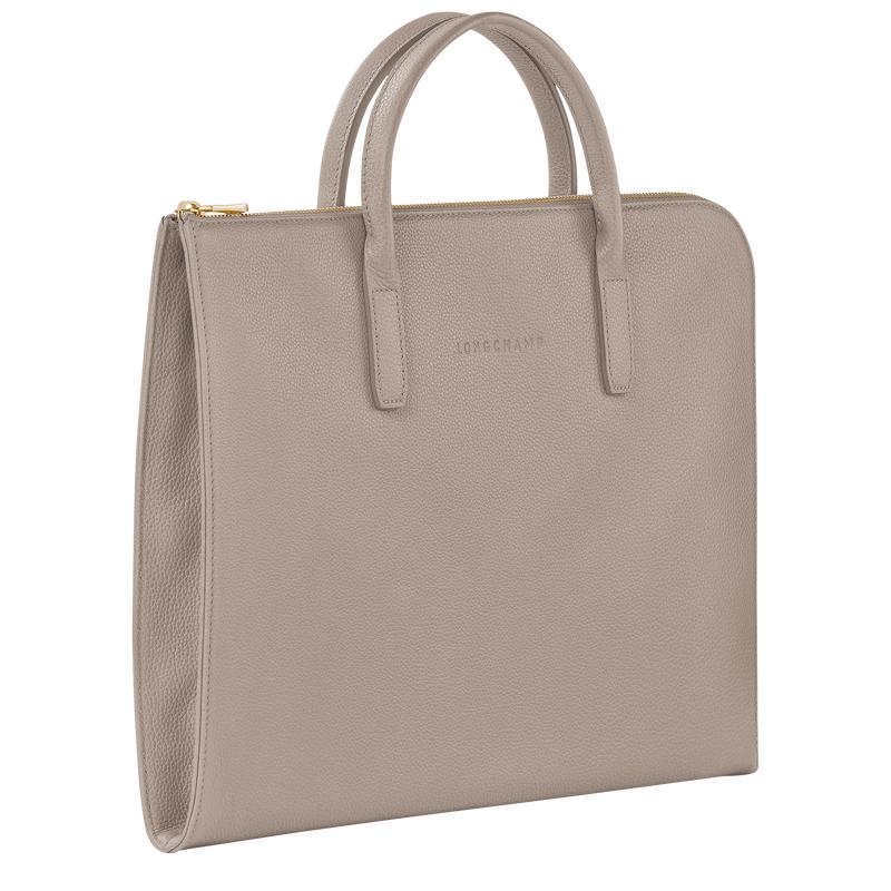 Turtledove Grey Women's Longchamp Le Foulonné S Briefcase | LUZIN-2108