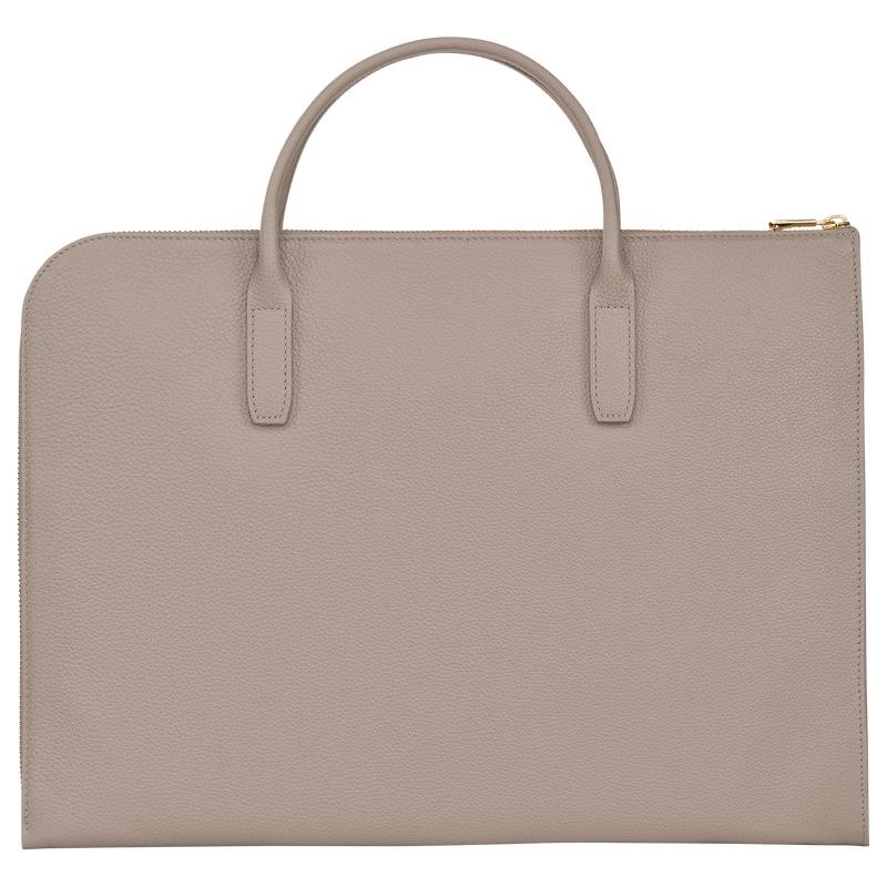 Turtledove Grey Women's Longchamp Le Foulonné S Briefcase | LUZIN-2108