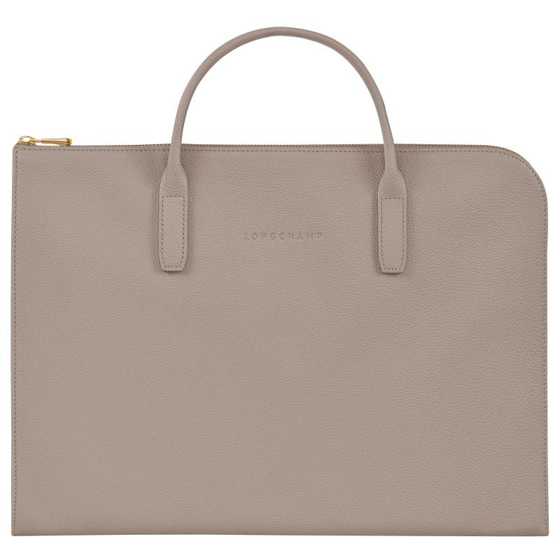 Turtledove Grey Women\'s Longchamp Le Foulonné S Briefcase | LUZIN-2108