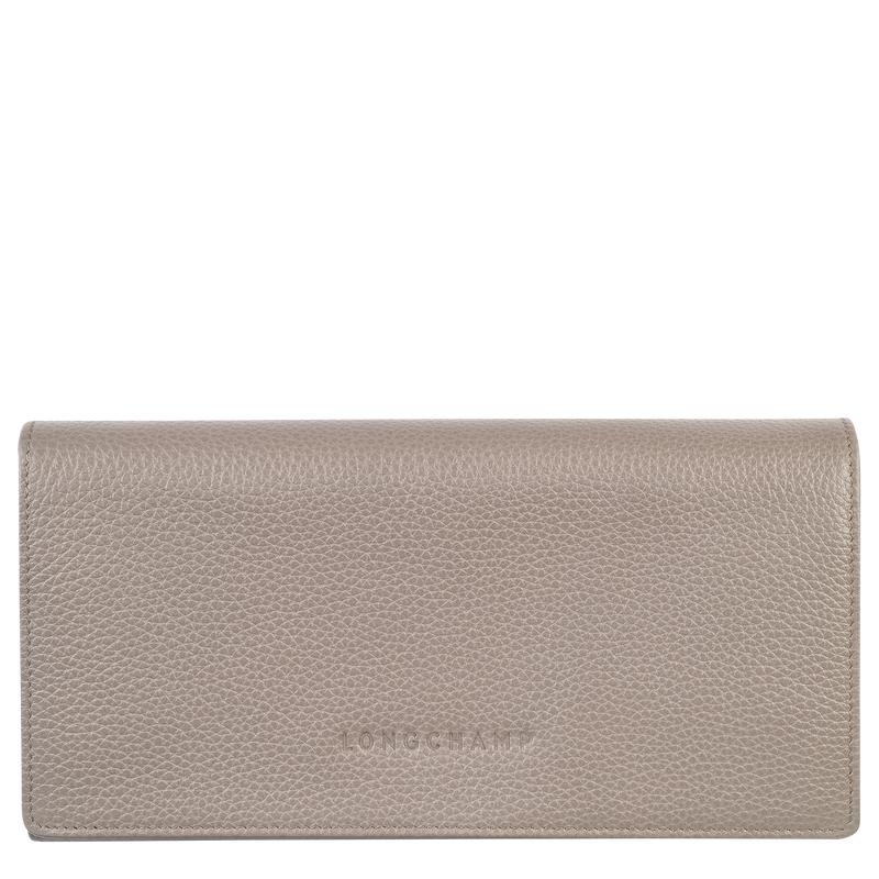 Turtledove Grey Women\'s Longchamp Le Foulonné Continental Wallets | JWVAE-3752