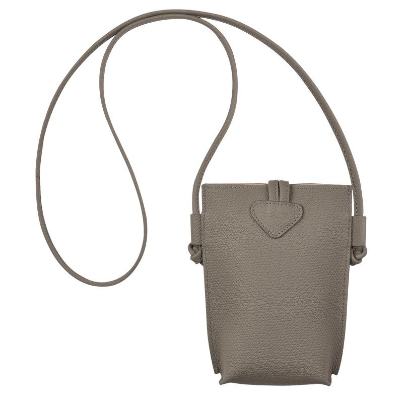 Turtledove Grey Women's Longchamp Roseau with lace Phone Case | PQUEG-8413