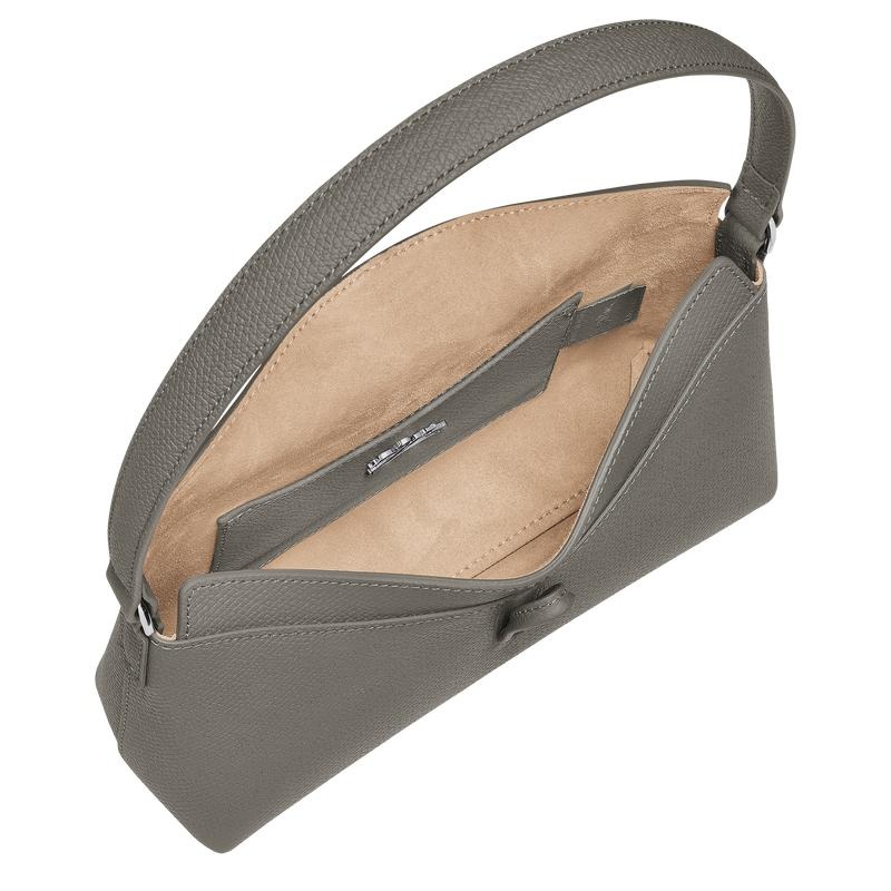 Turtledove Grey Women's Longchamp Roseau S Hobo Bags | WLGAT-2710