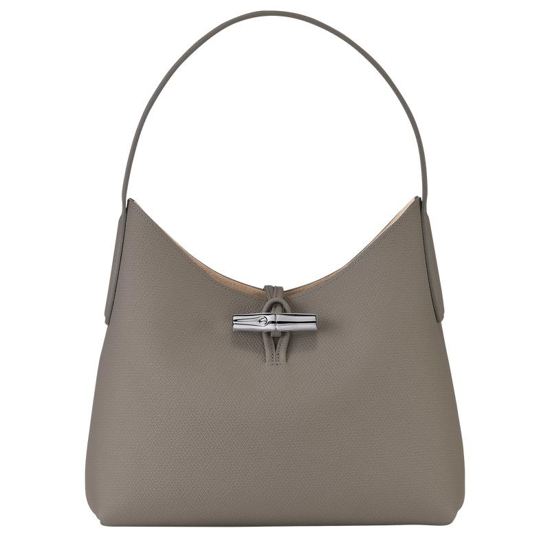 Turtledove Grey Women\'s Longchamp Roseau M Hobo Bags | WCJRI-0258