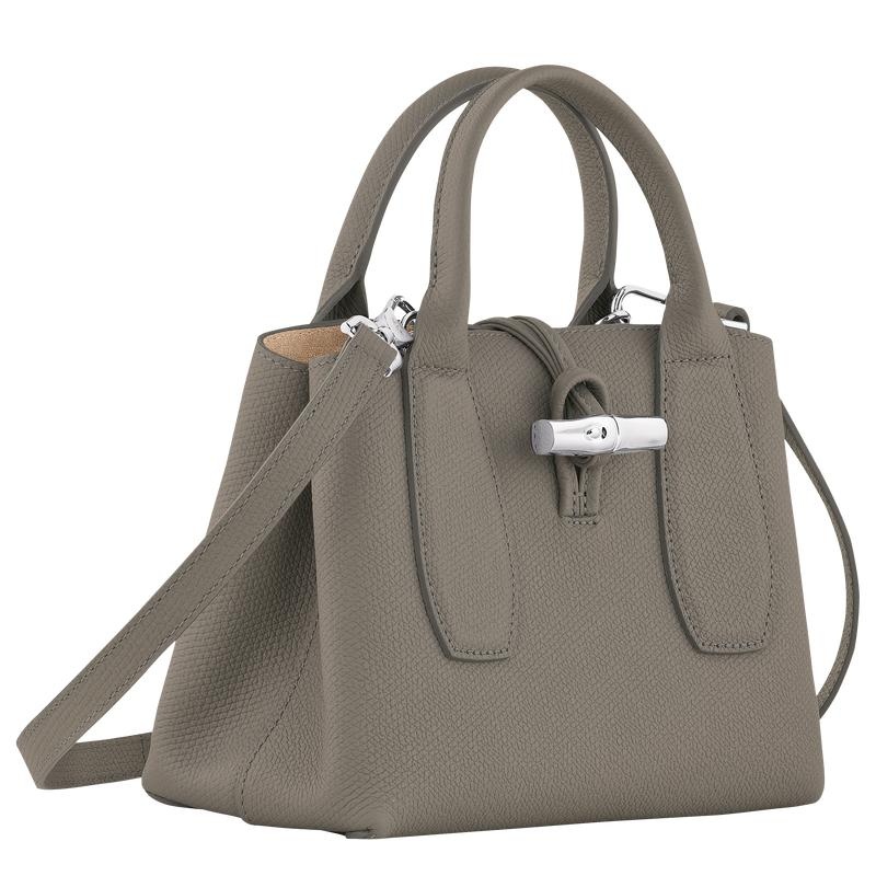 Turtledove Grey Women's Longchamp Roseau S Handbags | PDRFZ-2483