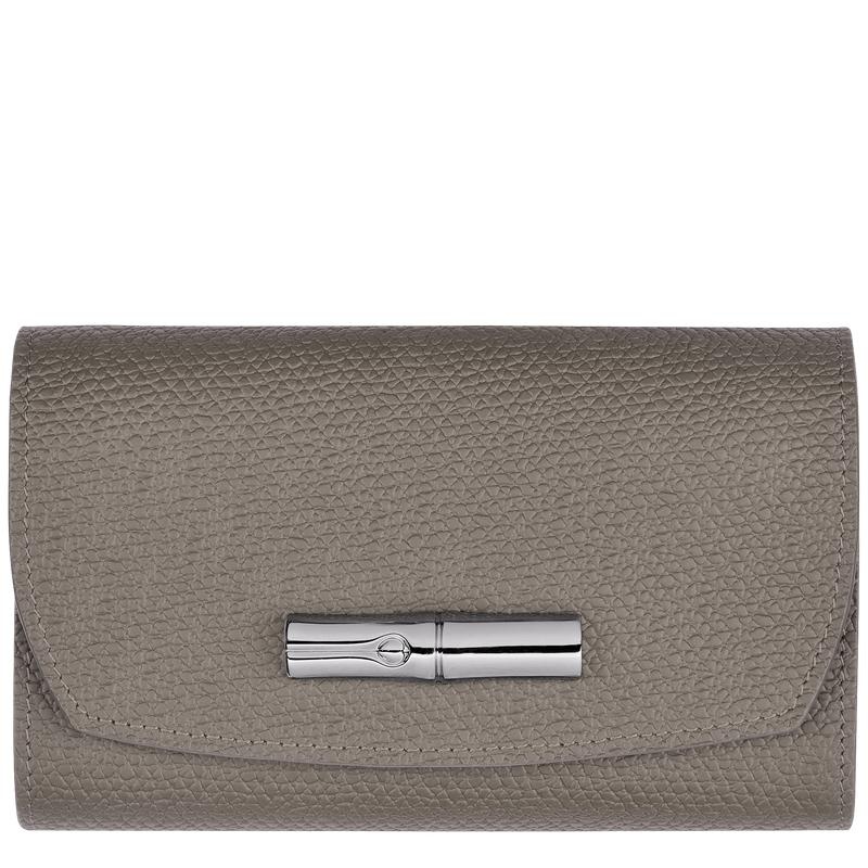 Turtledove Grey Women\'s Longchamp Roseau Wallets | HYPLV-3071