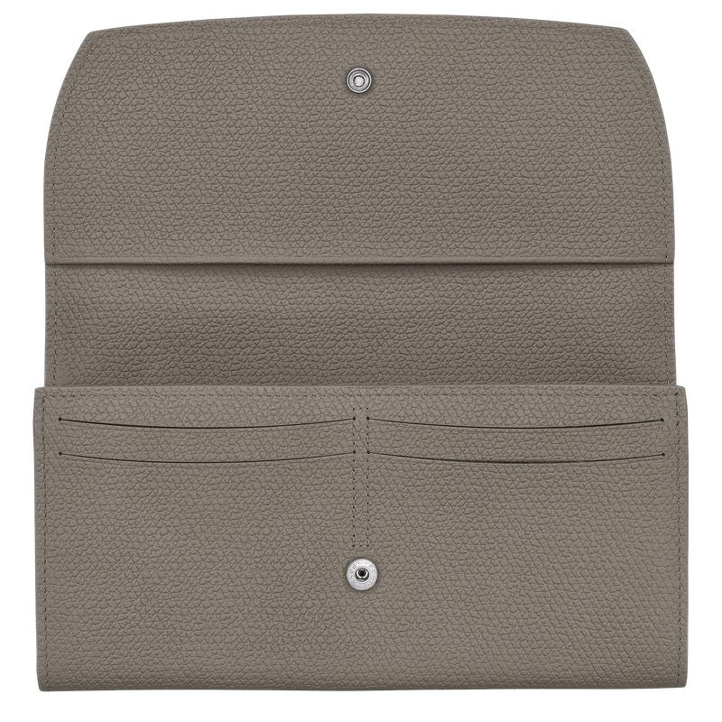 Turtledove Grey Women's Longchamp Roseau Continental Wallets | WJYLA-8324