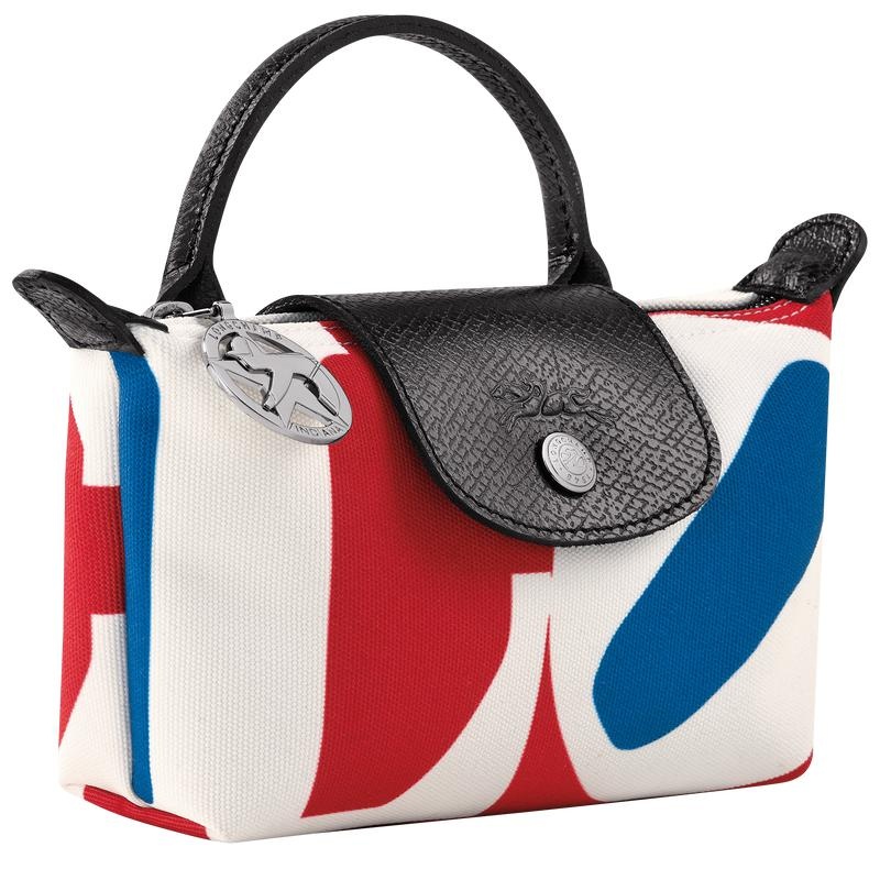 White Men's Longchamp x Robert Indiana Pouches | APYEV-0415