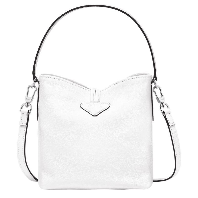 White Women's Longchamp Roseau XS Bucket Bag | OZLEQ-0451