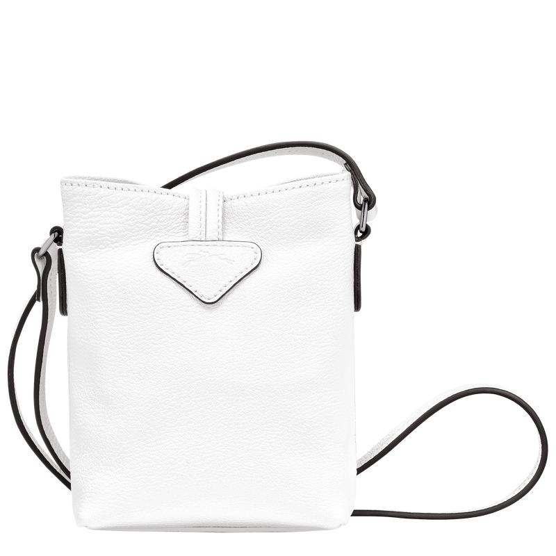 White Women's Longchamp Roseau XS Crossbody Bags | GMBEF-4689