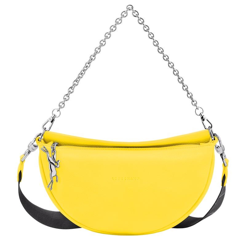 Yellow Women\'s Longchamp Smile S Crossbody Bags | YVBSO-2586